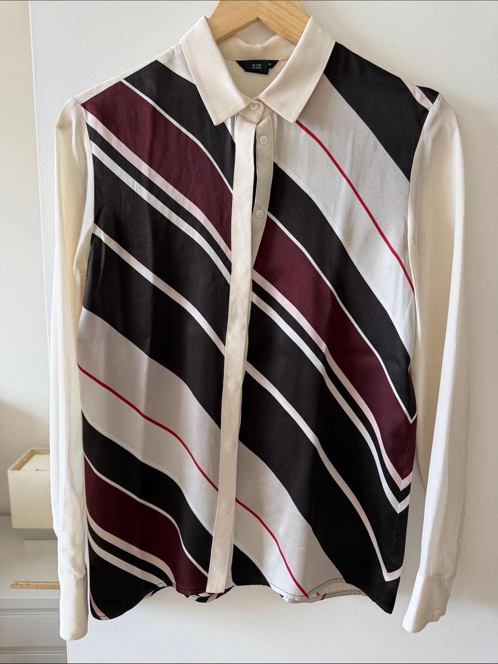 Club Monaco Cream Button-Down Blouse